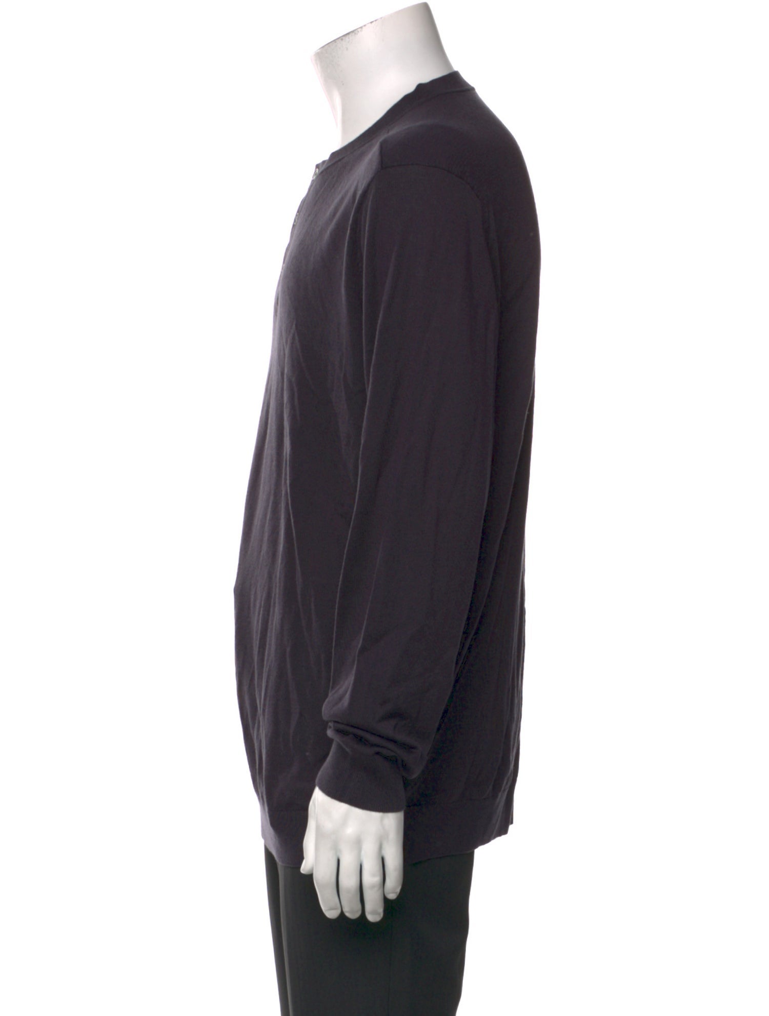 Kiton Cashmere Crew Neck Polo Sweater