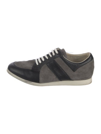 Kiton Suede Colorblock Pattern Sneakers