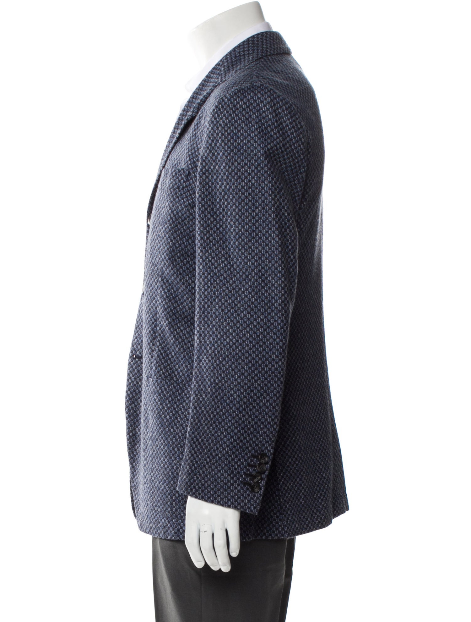 Kiton Cashmere Polka Dot Print Blazer