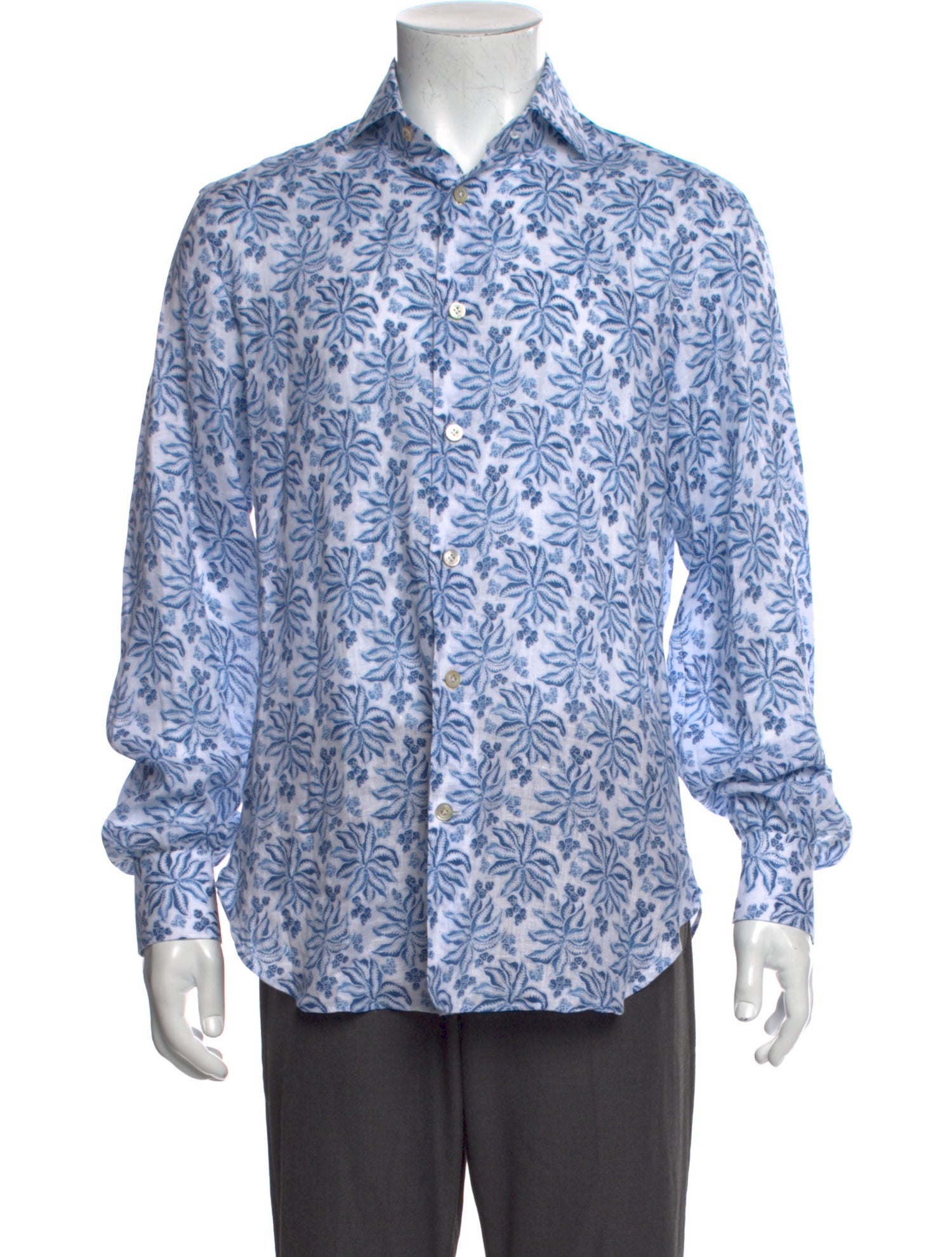 Kiton Linen Printed Shirt