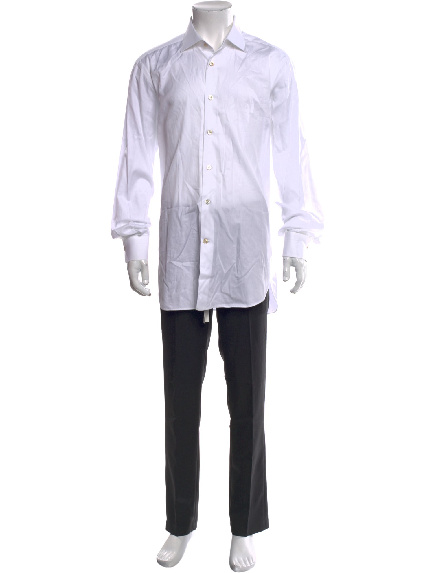 Kiton Striped Long Sleeve Dress Shirt