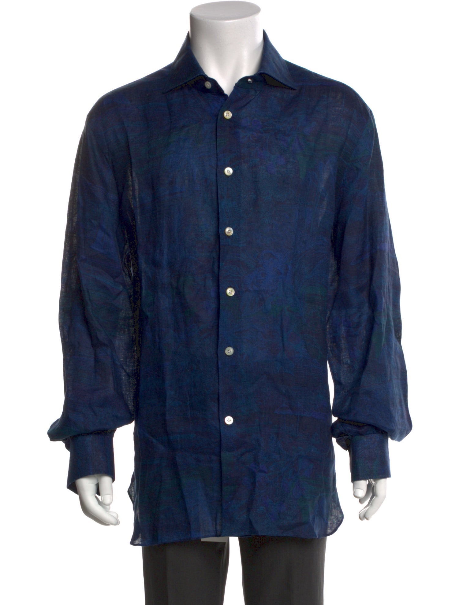 Kiton Linen Printed Shirt