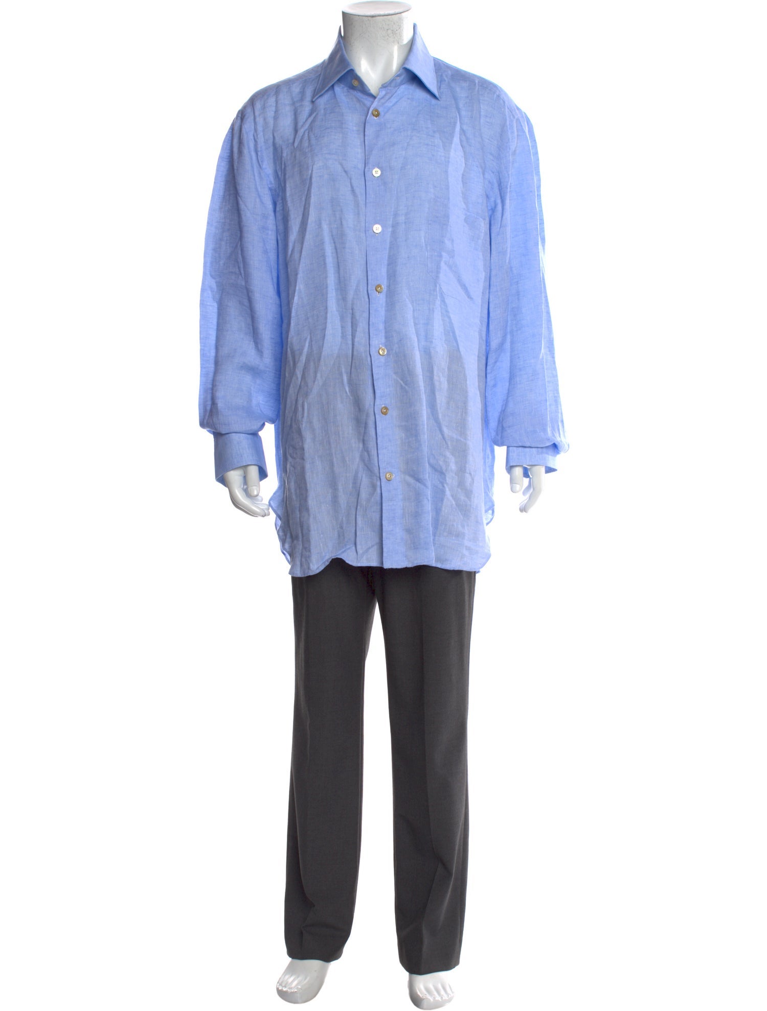 Kiton Striped Long Sleeve Dress Shirt