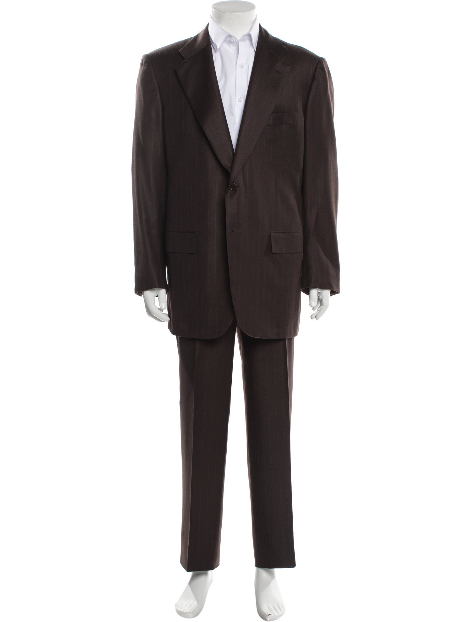 Kiton Cashmere Striped Two-Piece Suit
