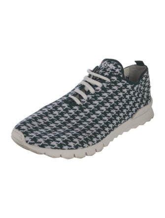 Kiton Houndstooth Print Sneakers