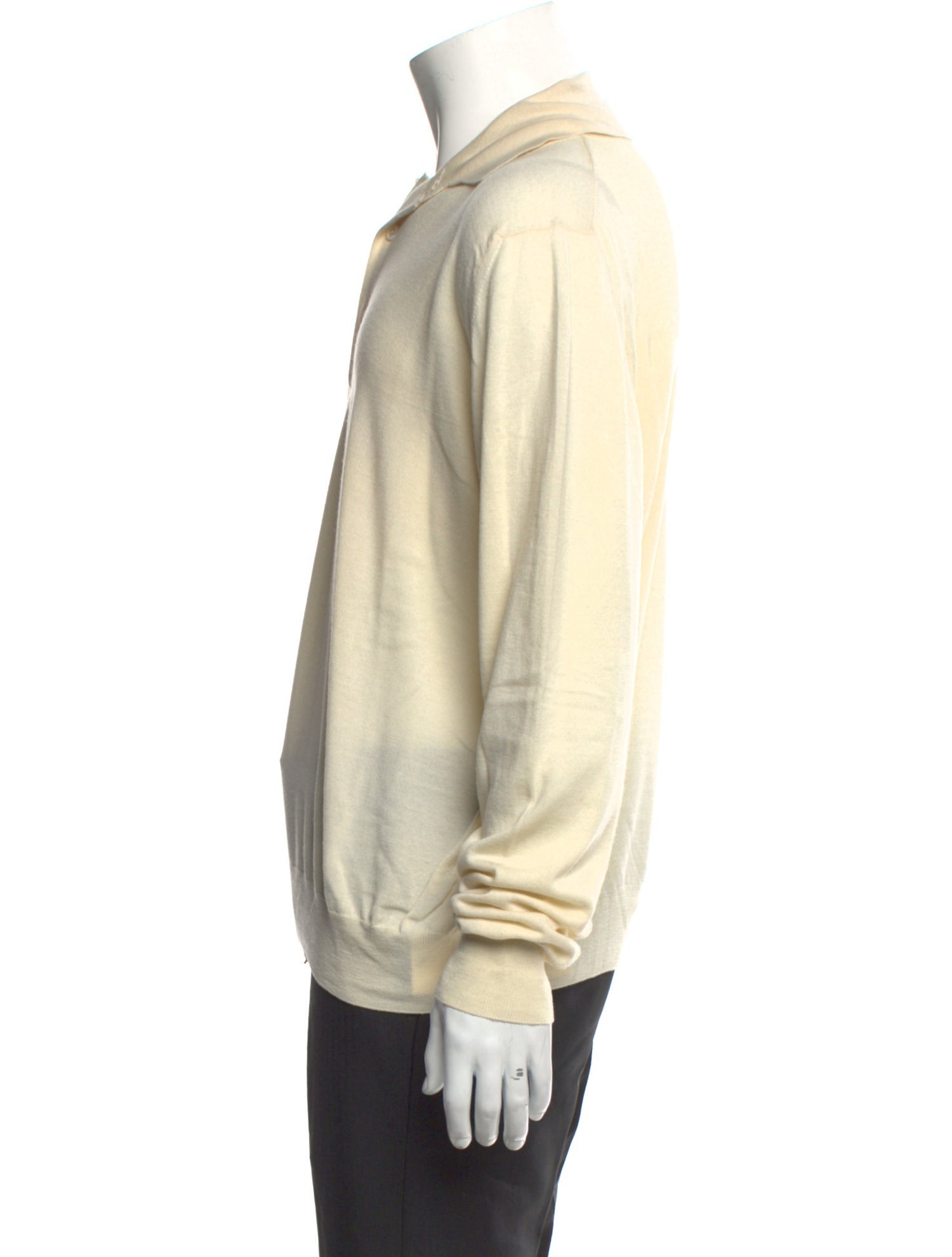 Kiton Merino Wool Crew Neck Polo Shirt