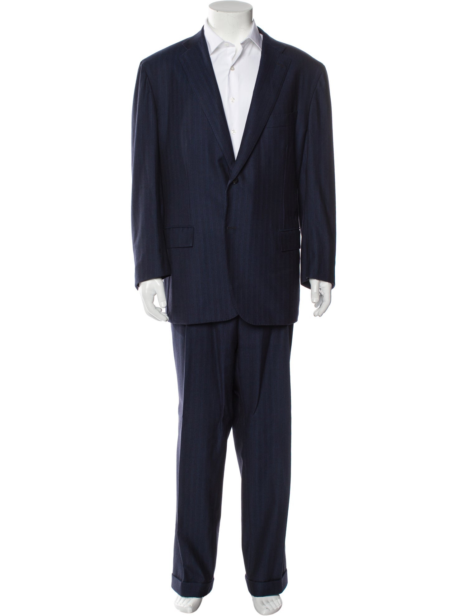 Kiton Wool Striped Two-Piece Suit