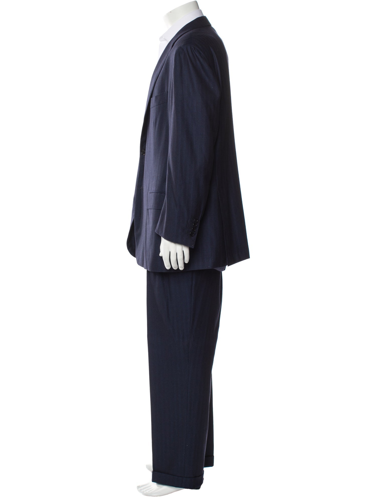 Kiton Wool Striped Two-Piece Suit