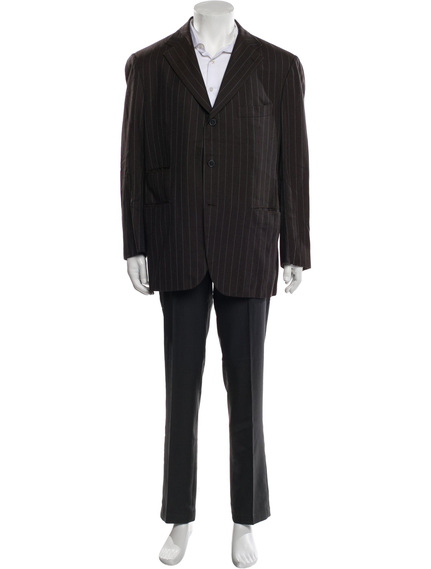 Kiton Wool Striped Blazer