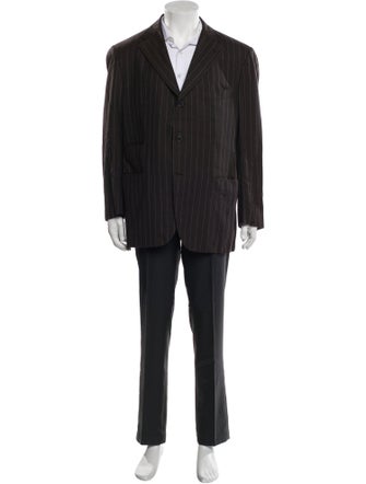 Kiton Wool Striped Blazer
