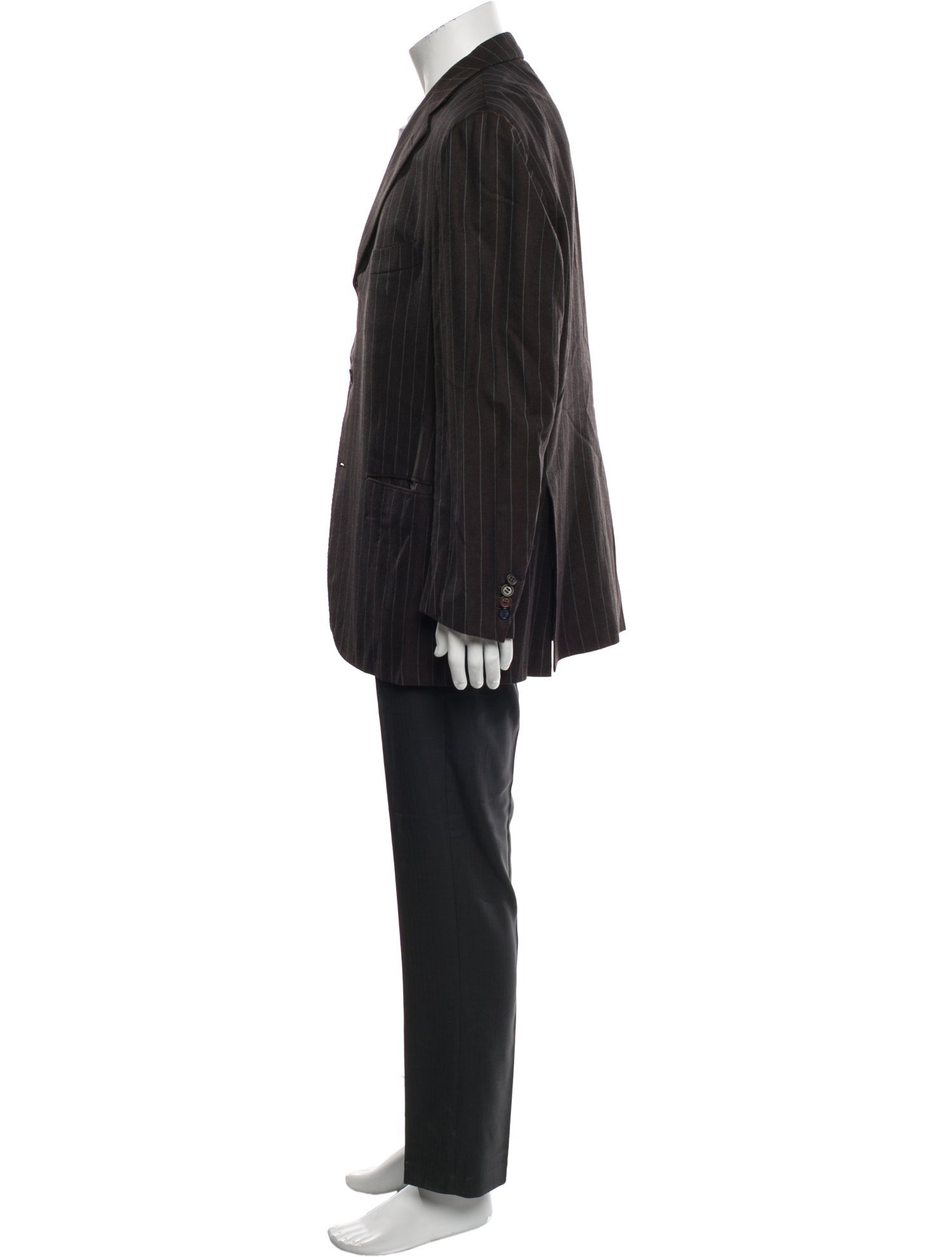 Kiton Wool Striped Blazer