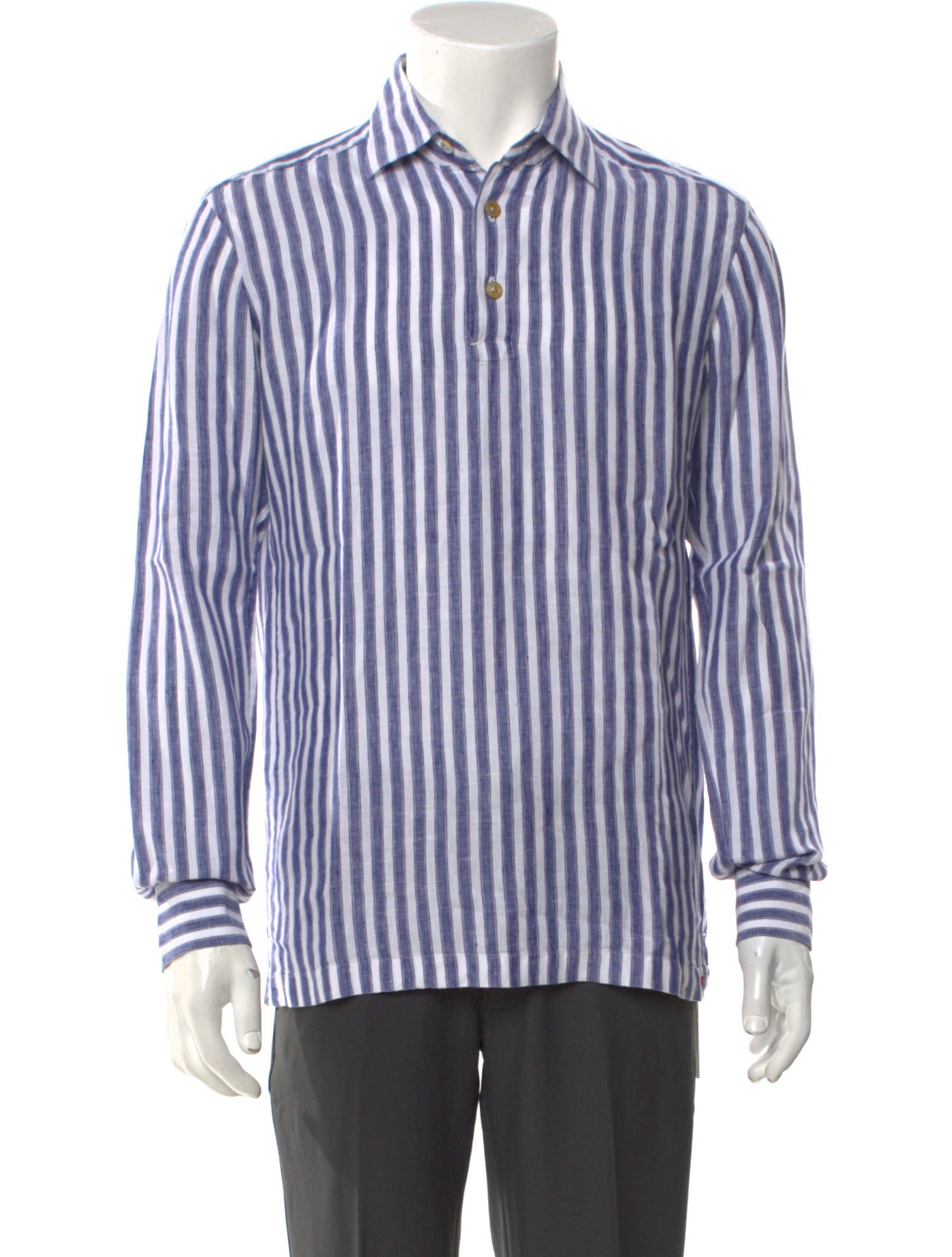 Kiton Linen Striped Shirt