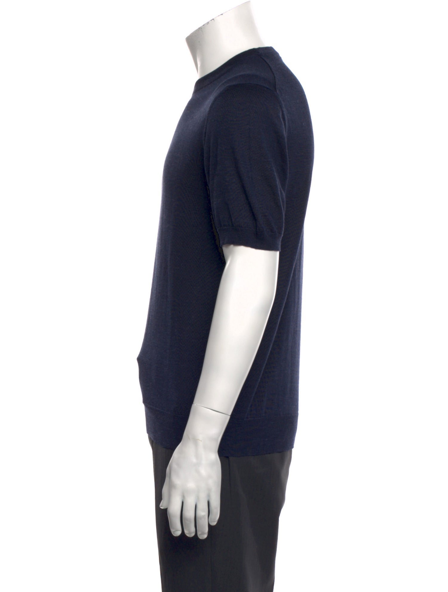 Kiton Silk Crew Neck Polo Sweater