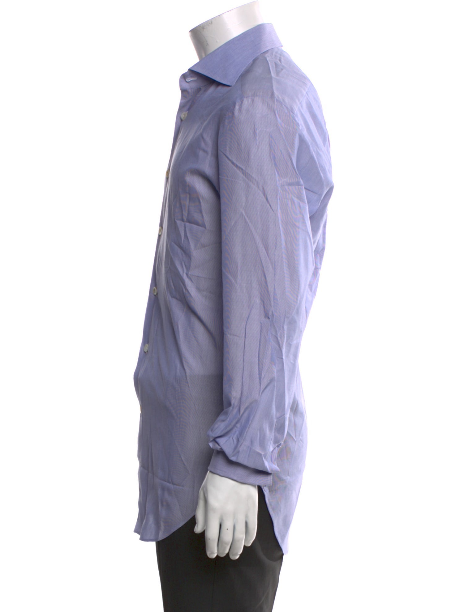 Kiton Striped Long Sleeve Dress Shirt