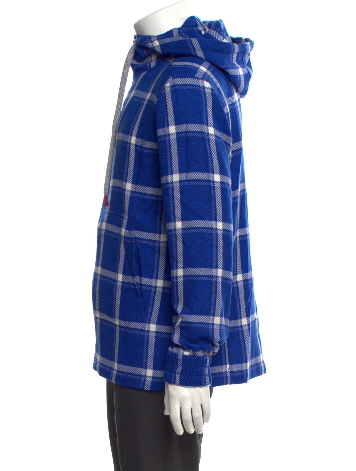 Kiton Cashmere Plaid Print Hoodie w/ Tags