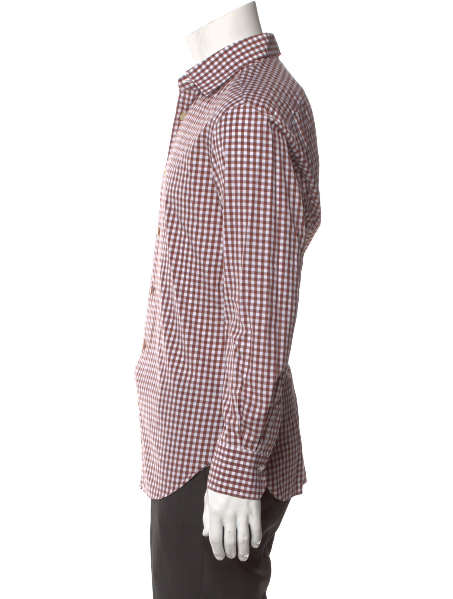 Kiton Plaid Print Long Sleeve Shirt
