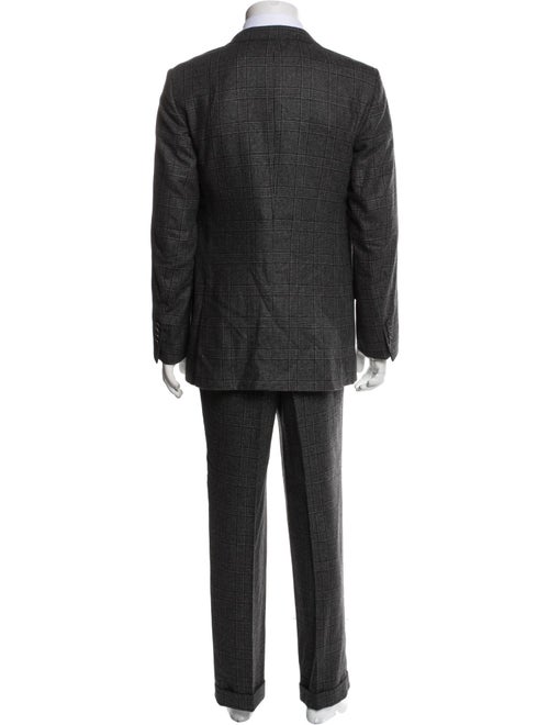 Kiton Cashmere Plaid Print Two-Piece Blazer