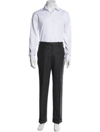 Kiton Cashmere Plaid Print Two-Piece Blazer