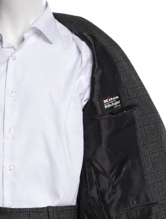 Kiton Cashmere Plaid Print Two-Piece Blazer