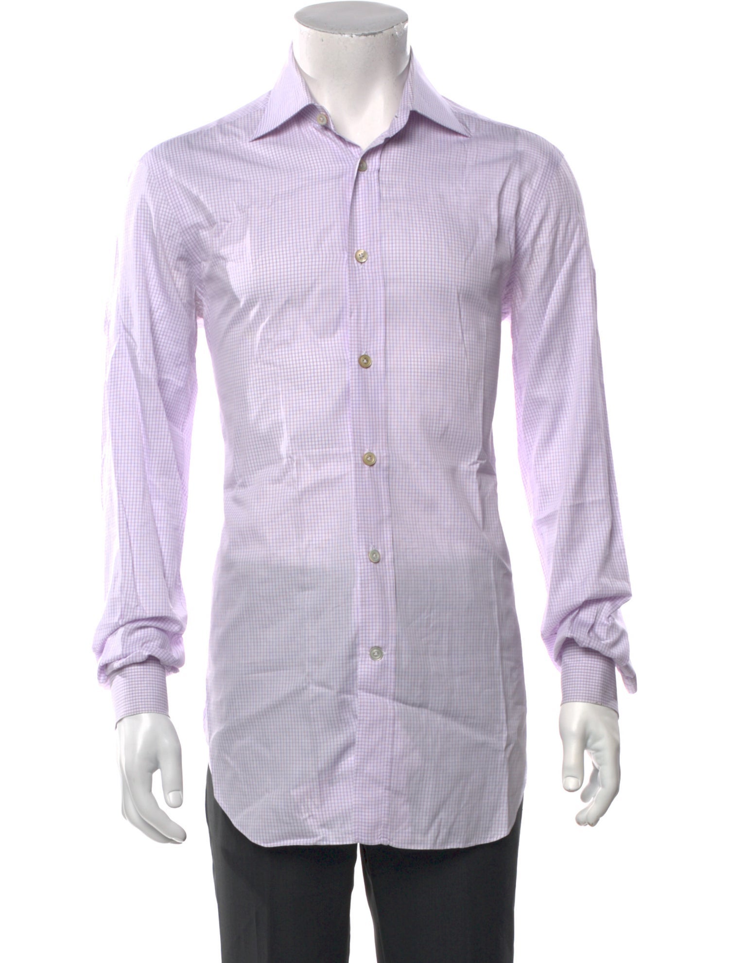 Kiton Striped Long Sleeve Dress Shirt