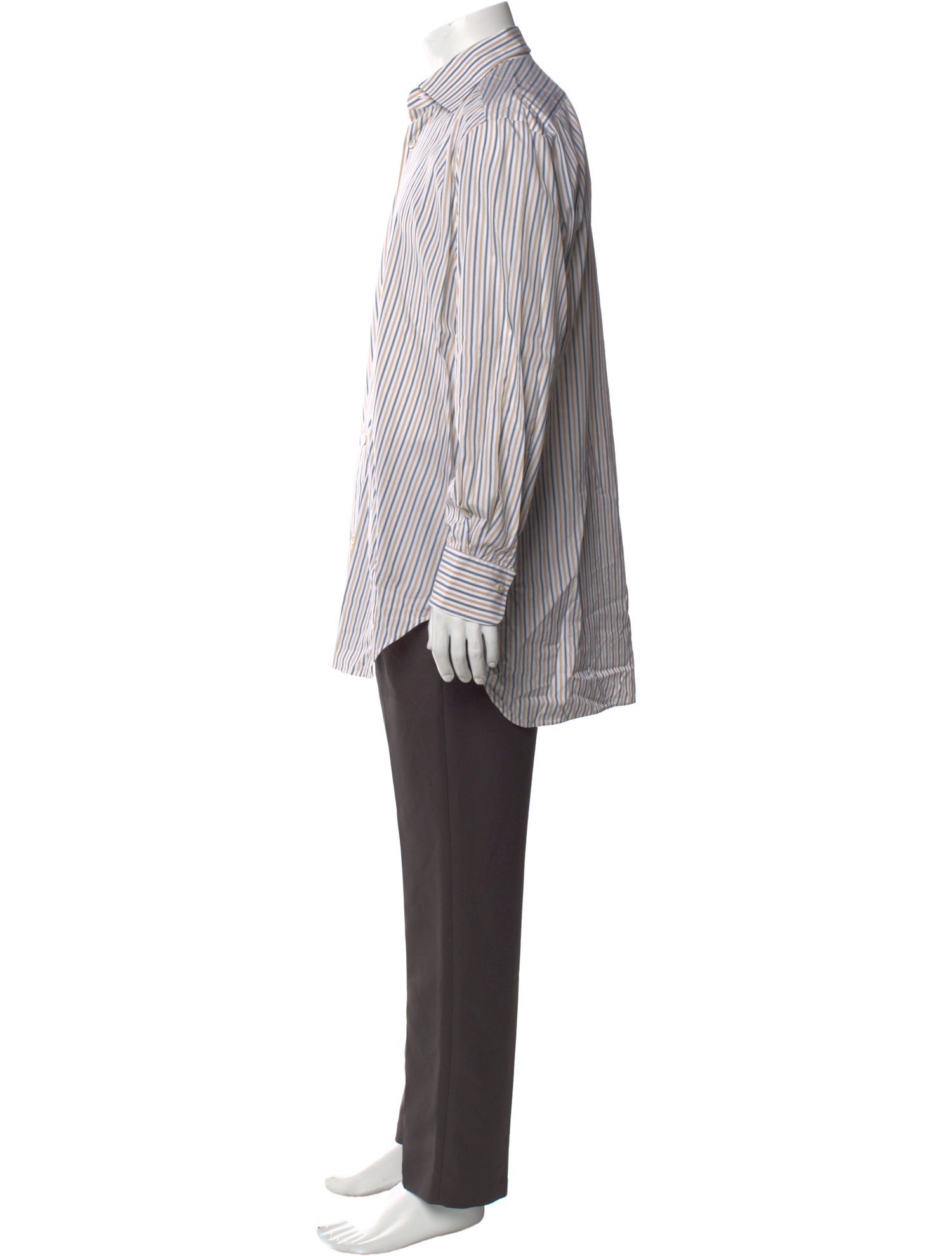 Kiton Striped Long Sleeve Shirt