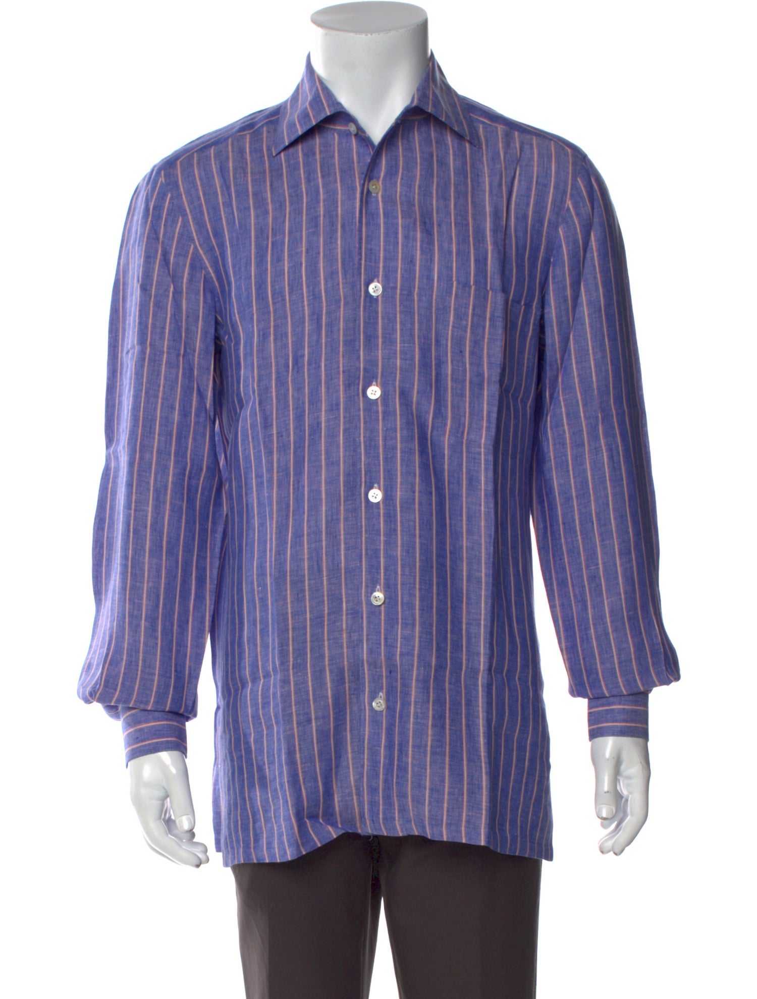 Kiton Striped Long Sleeve Shirt