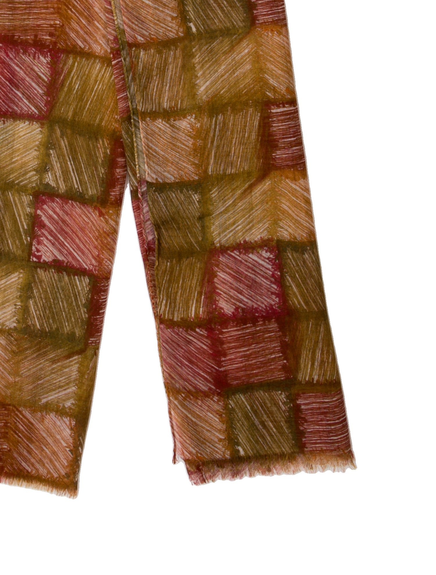 Kiton Cashmere Plaid Print Scarf