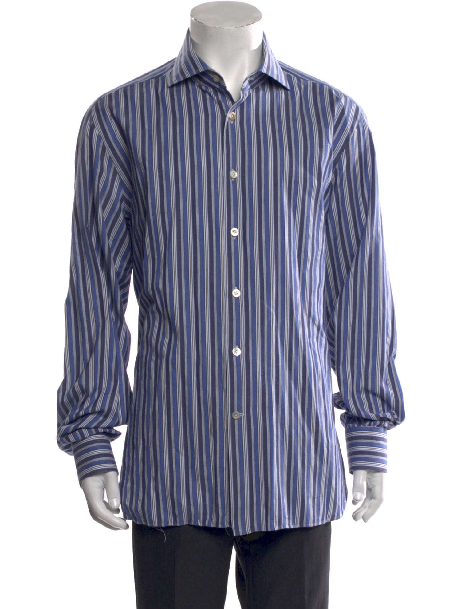 Kiton Striped Long Sleeve Shirt