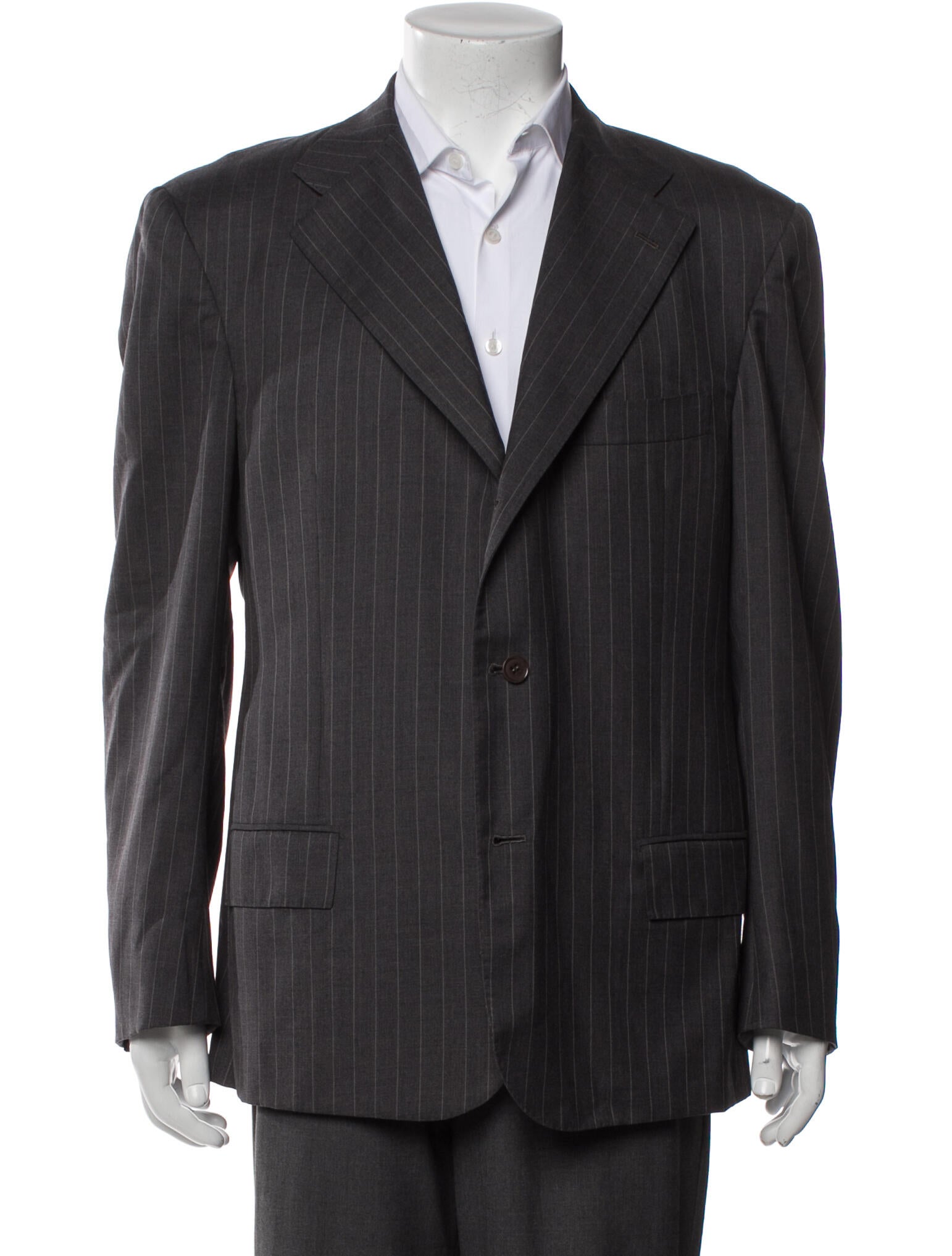 Kiton Wool Striped Blazer