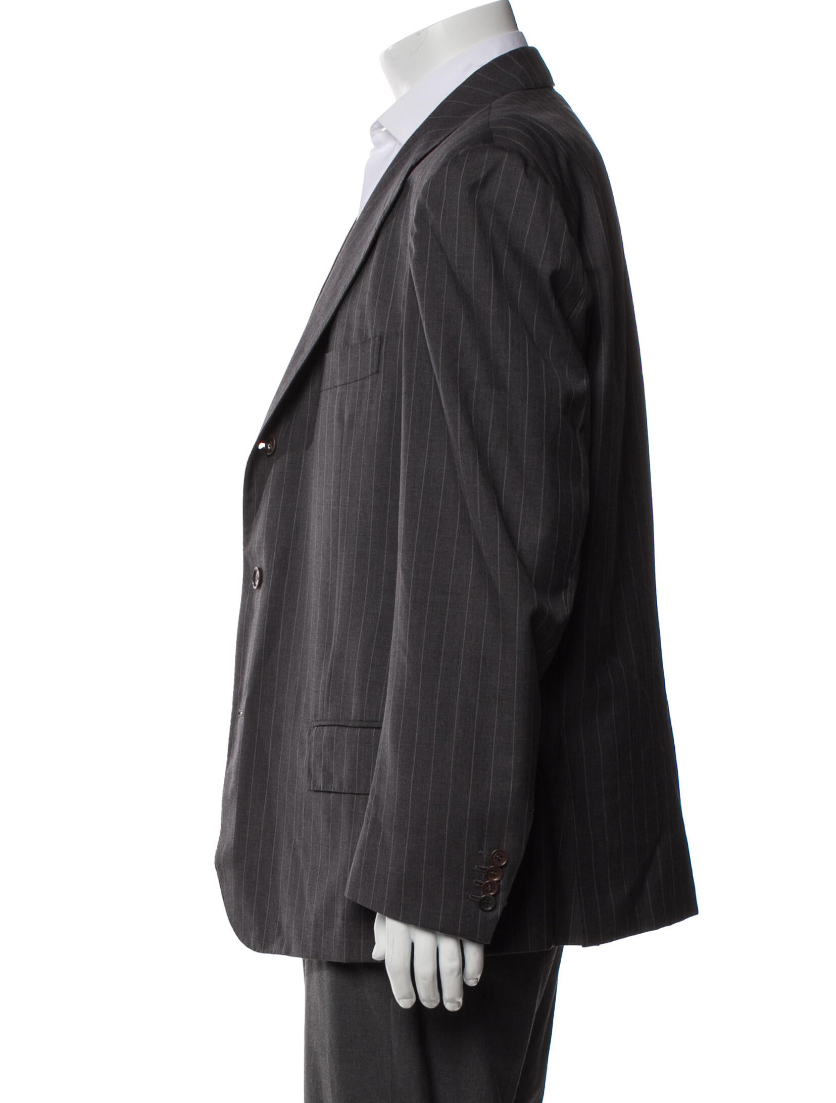 Kiton Wool Striped Blazer