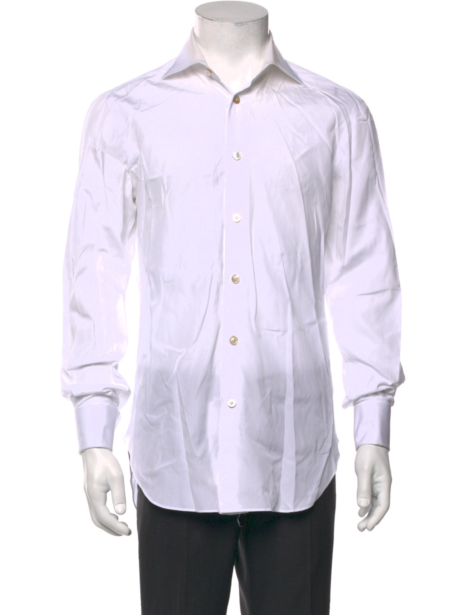 Kiton Striped Long Sleeve Dress Shirt