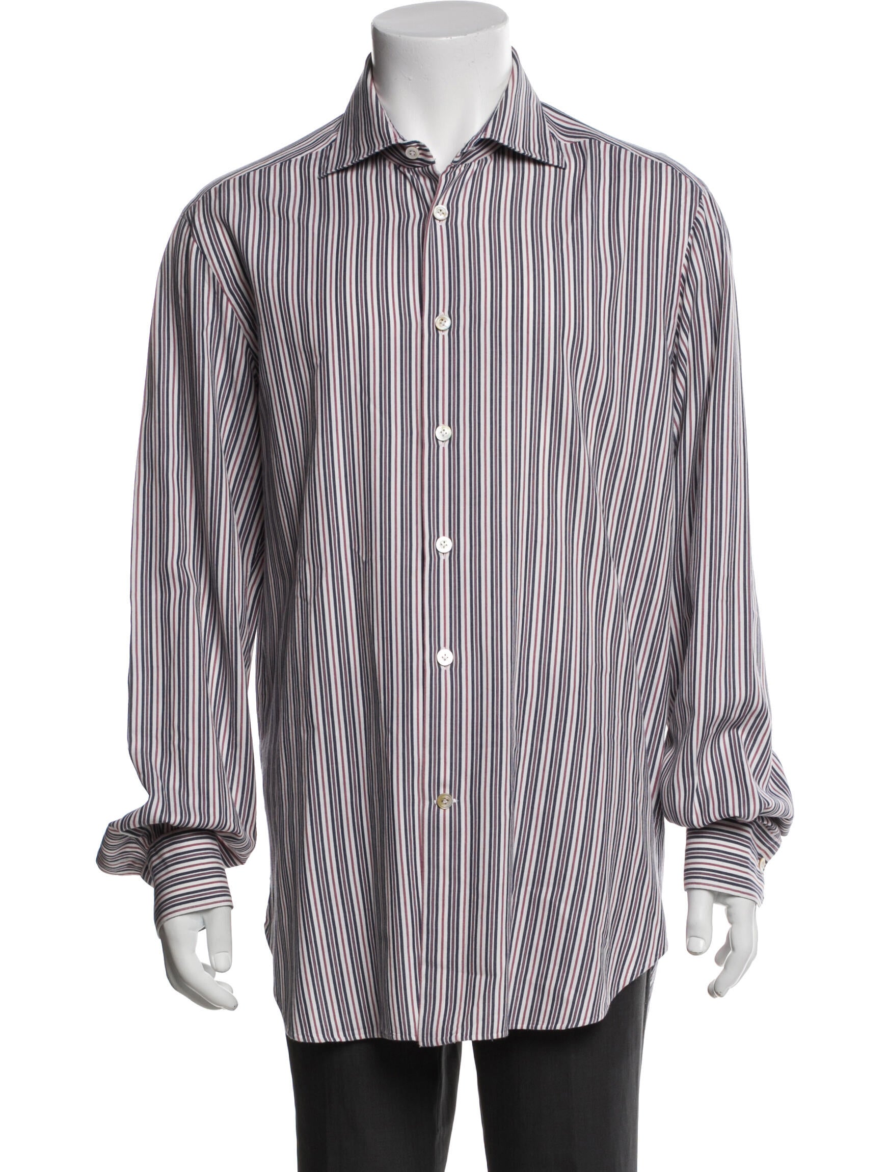 Kiton Striped Long Sleeve Shirt