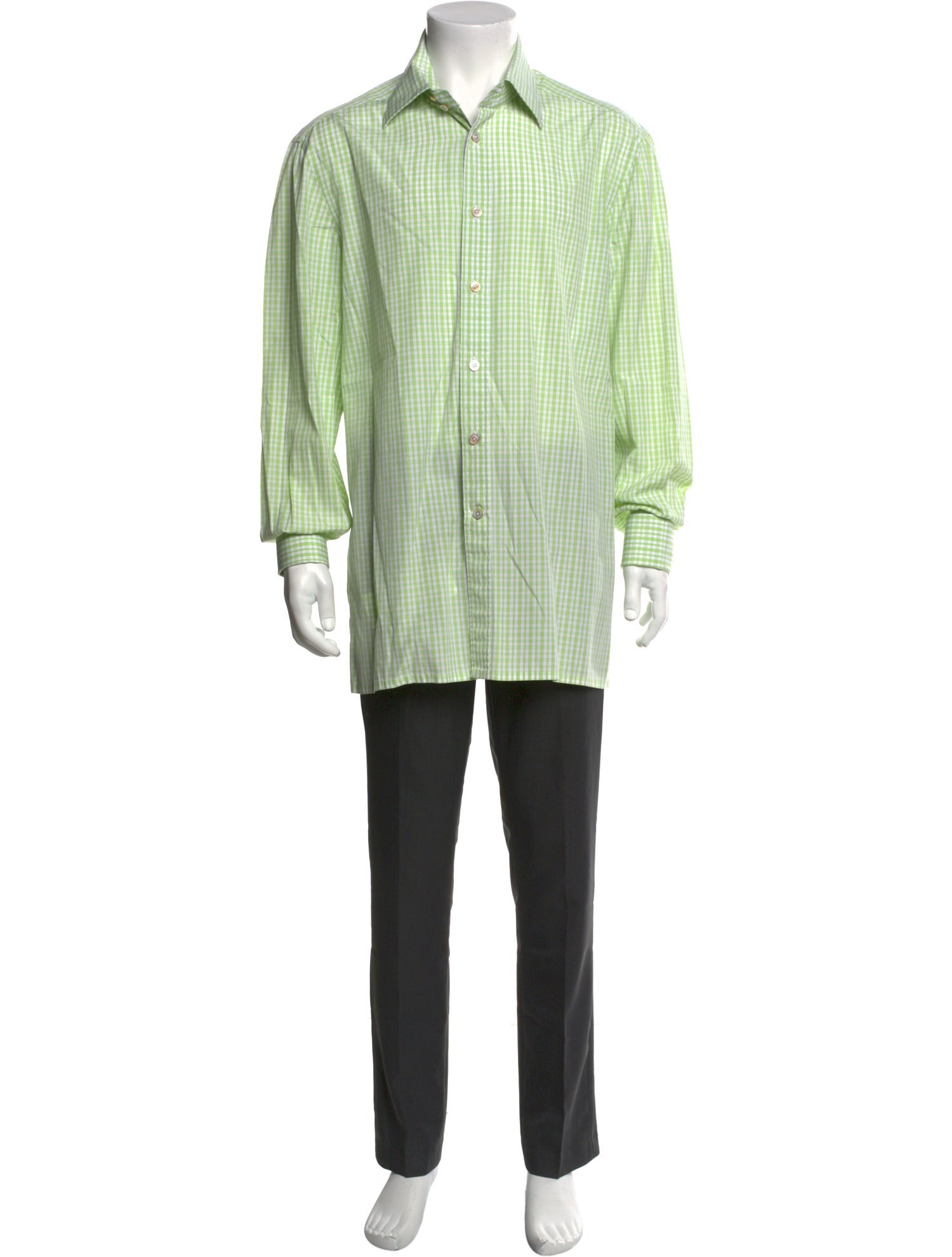 Kiton Plaid Print Long Sleeve Shirt