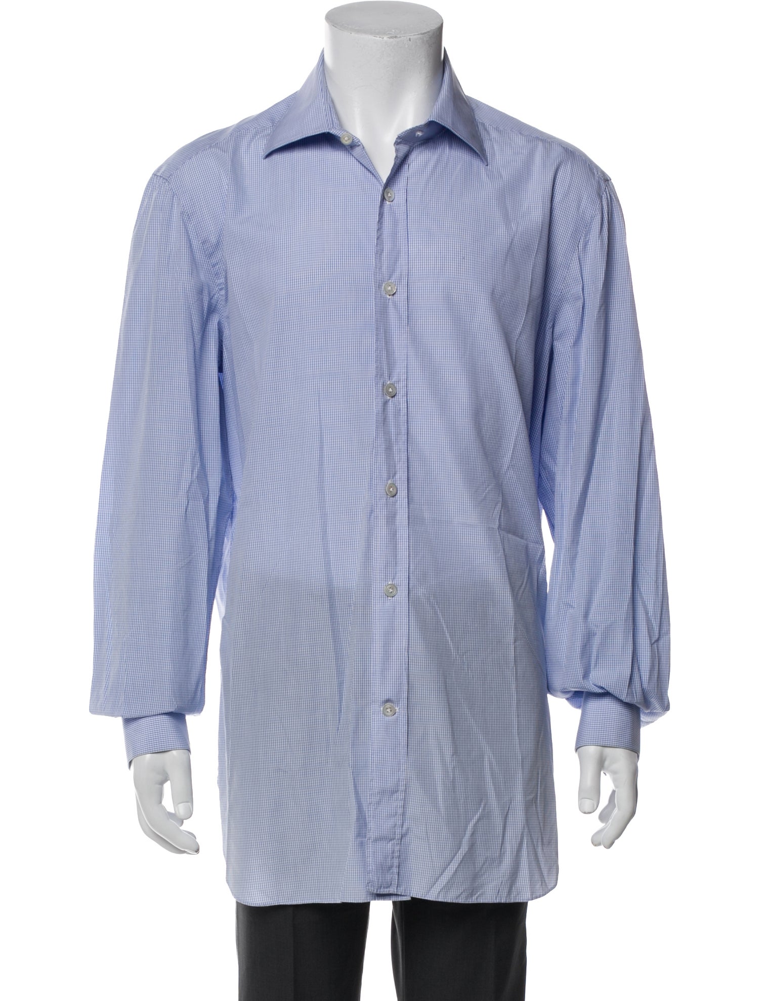 Kiton Plaid Print Long Sleeve Shirt