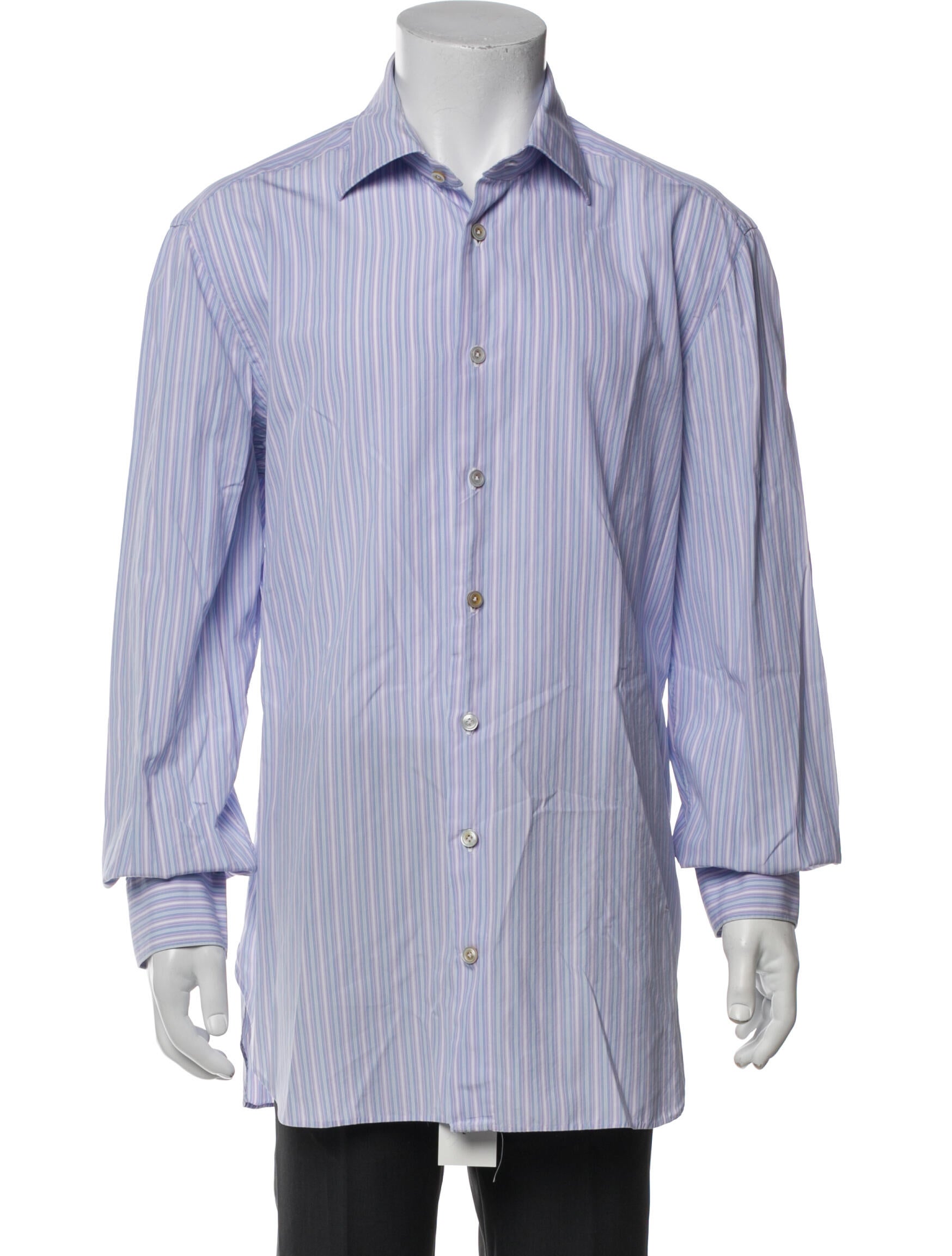 Kiton Striped Long Sleeve Shirt