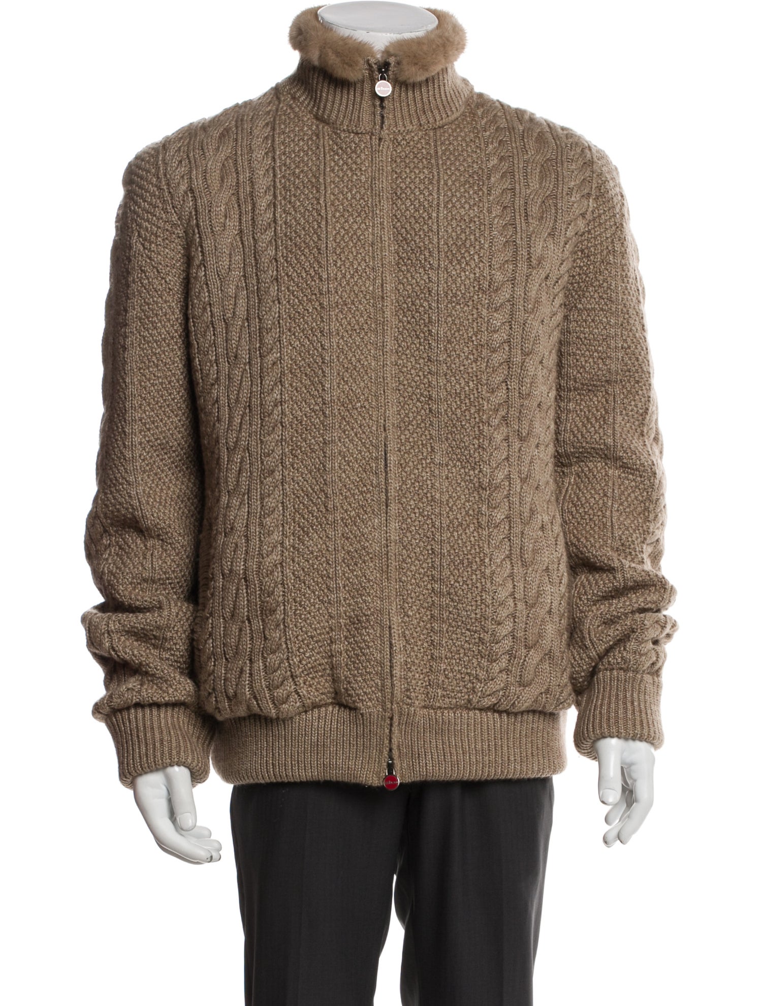 Kiton Mink-Lined Wool Jacket