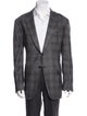 Kiton gray pattern print blazer