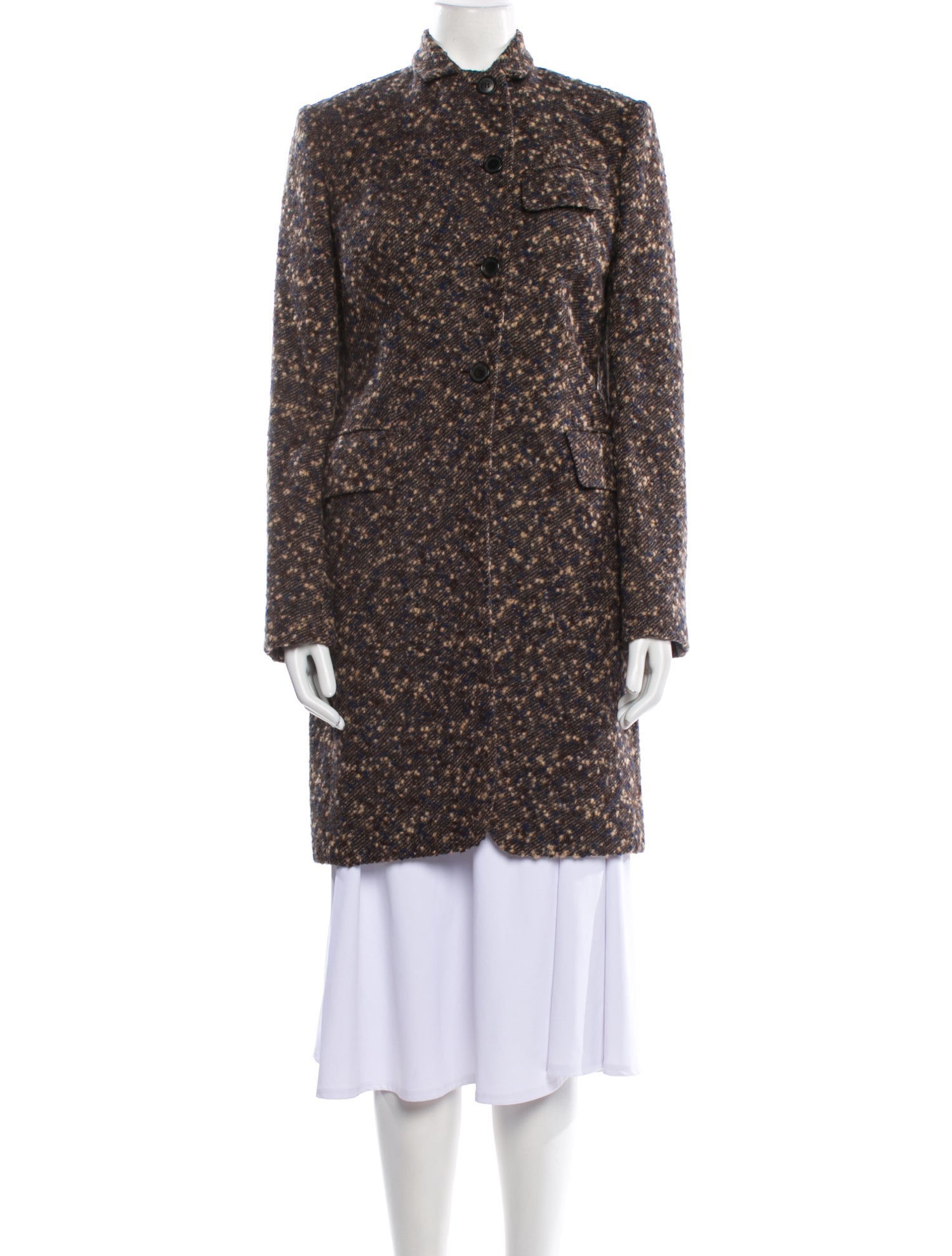 Kiton Baby Alpaca Tweed Pattern Coat