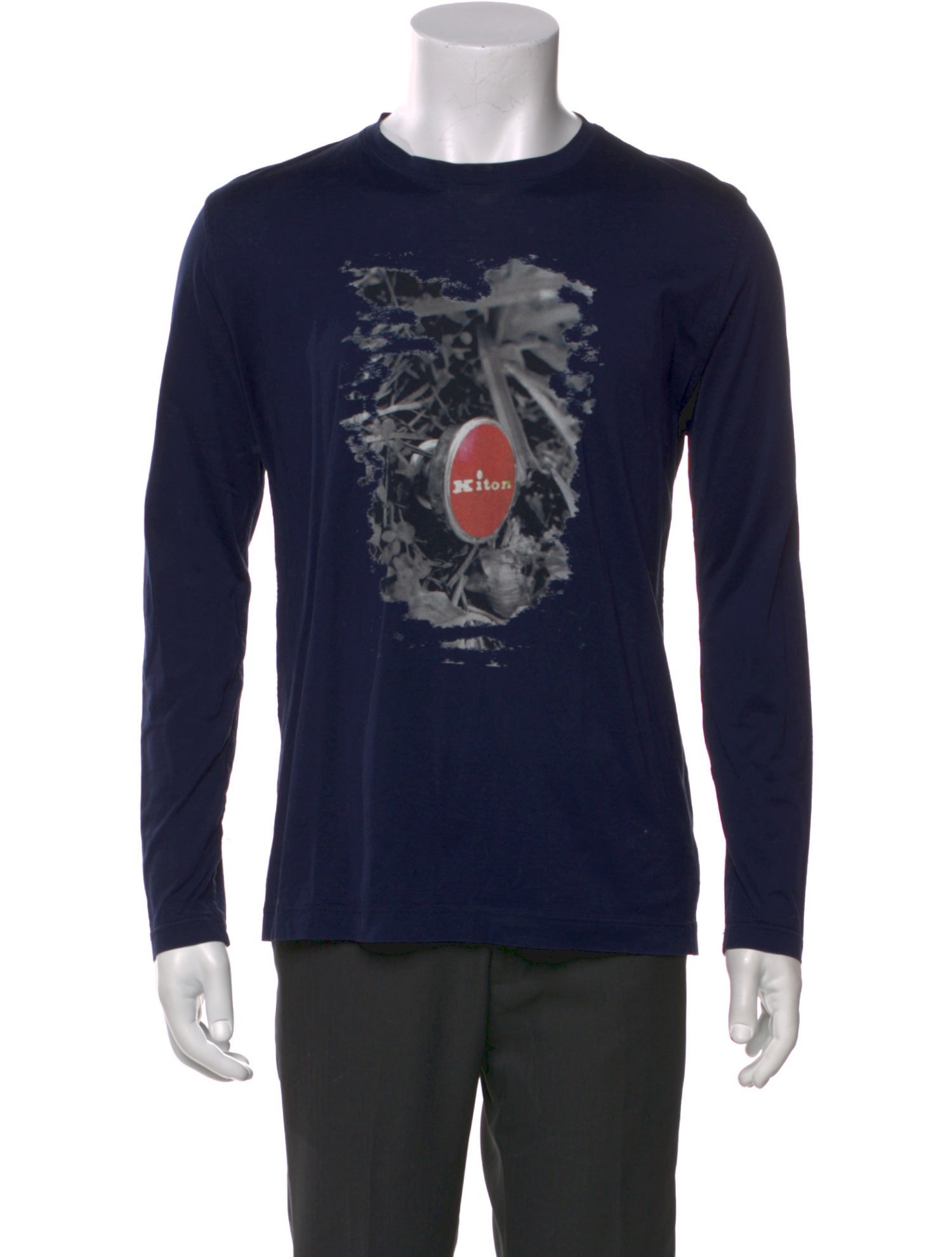 Kiton Graphic Print Crew Neck Henley