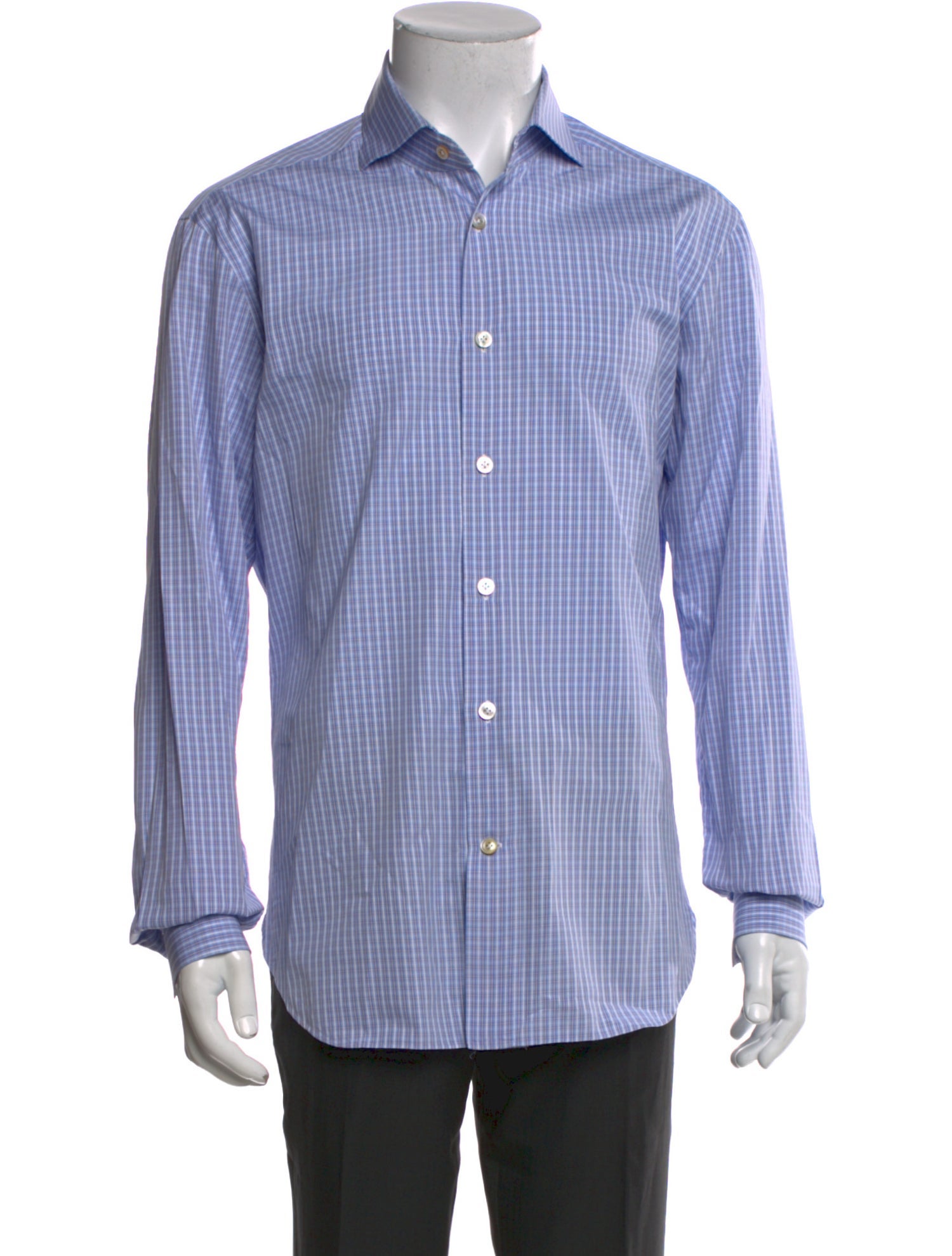 Kiton Striped Long Sleeve Dress Shirt