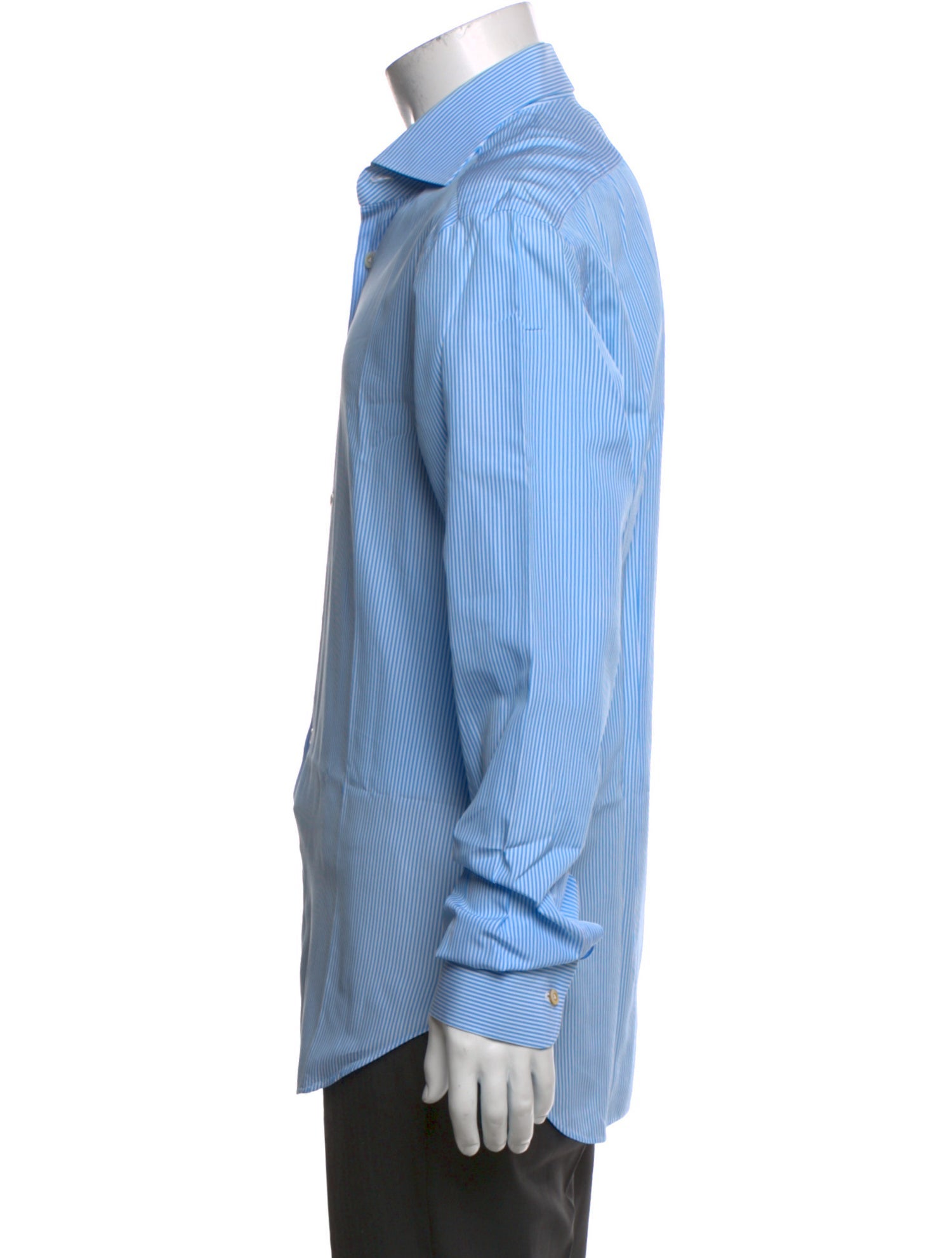 Kiton Striped Long Sleeve Dress Shirt