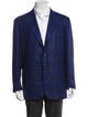 Kiton Cashmere Plaid Print Blazer