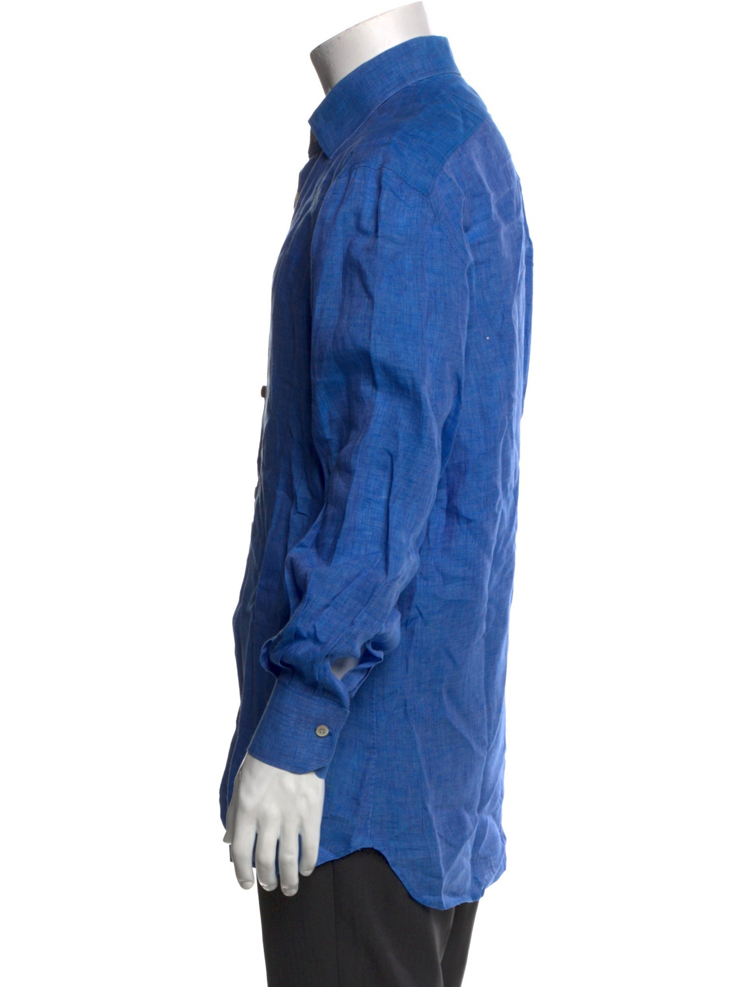 Kiton Linen Long Sleeve Dress Shirt