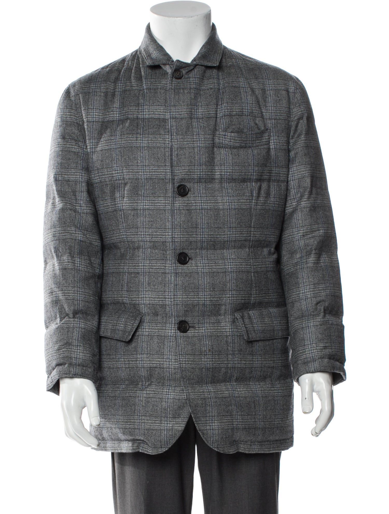 Kiton Plaid Print Jacket