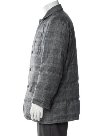 Kiton Plaid Print Jacket
