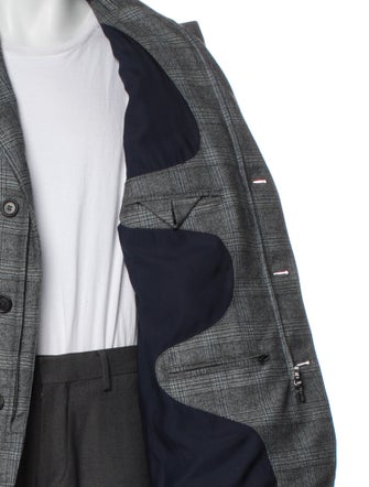 Kiton Plaid Print Jacket