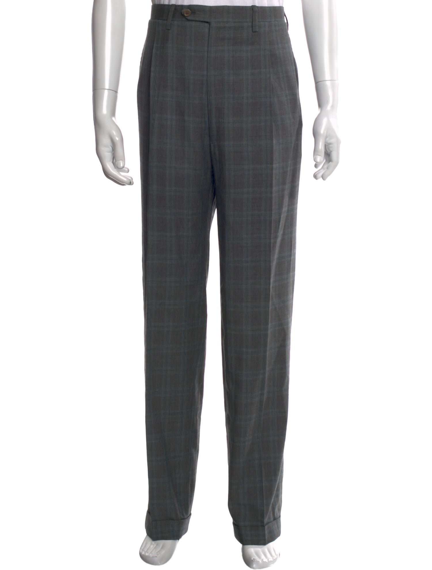 Kiton Plaid Print Pants