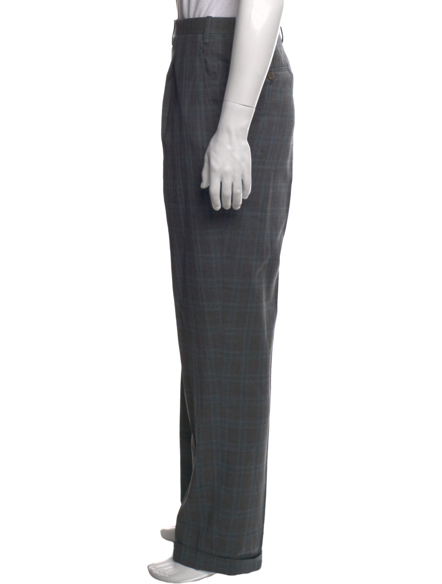 Kiton Plaid Print Pants