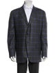 Kiton Cashmere Plaid Print Blazer