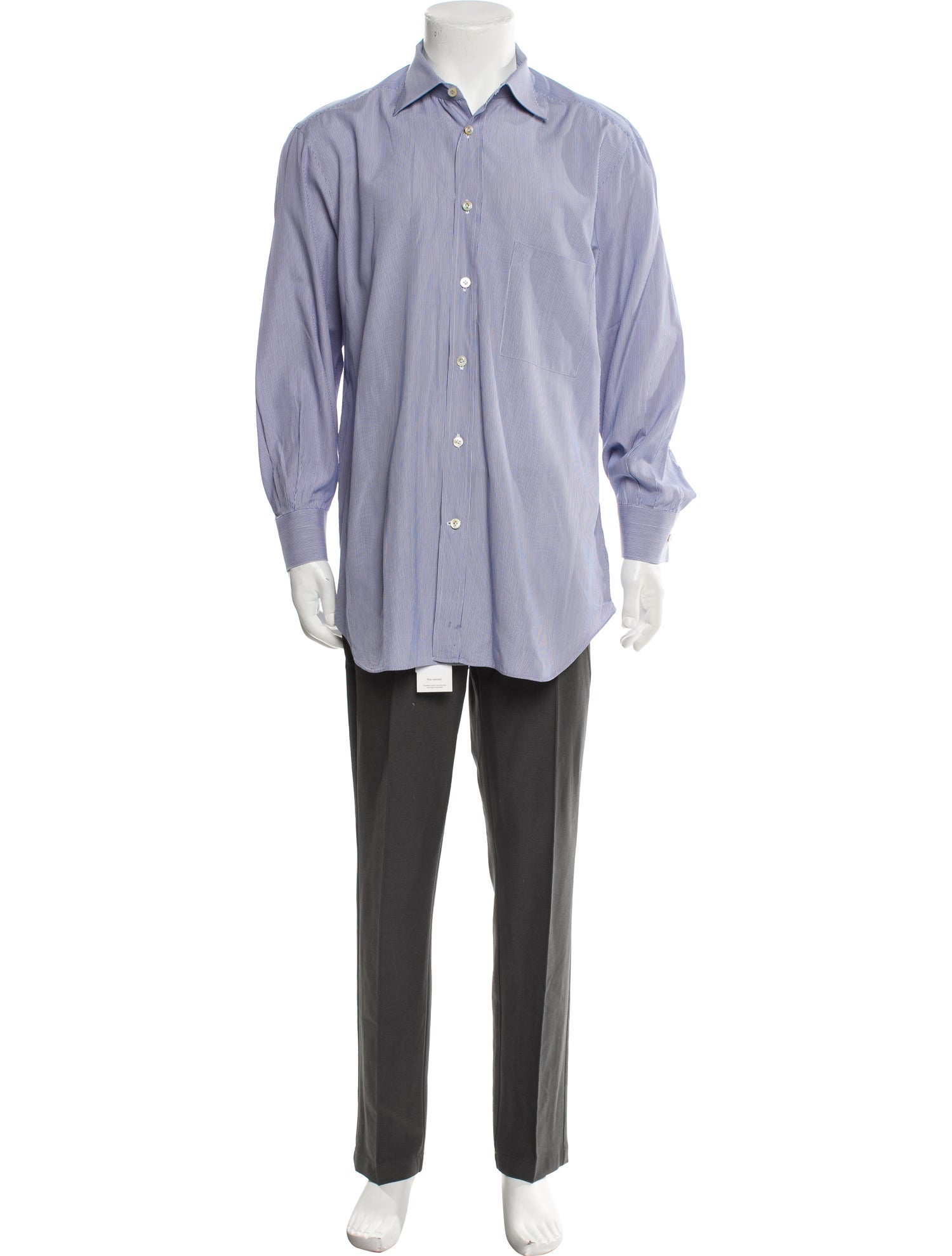 Kiton Striped Long Sleeve Dress Shirt